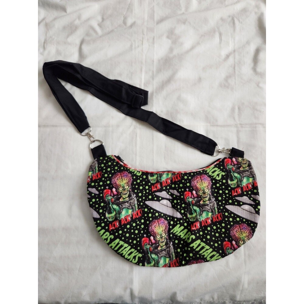 Mars Attacks Ack Ack Alien Crossbody Bag Purse Handmade Romantic Horror